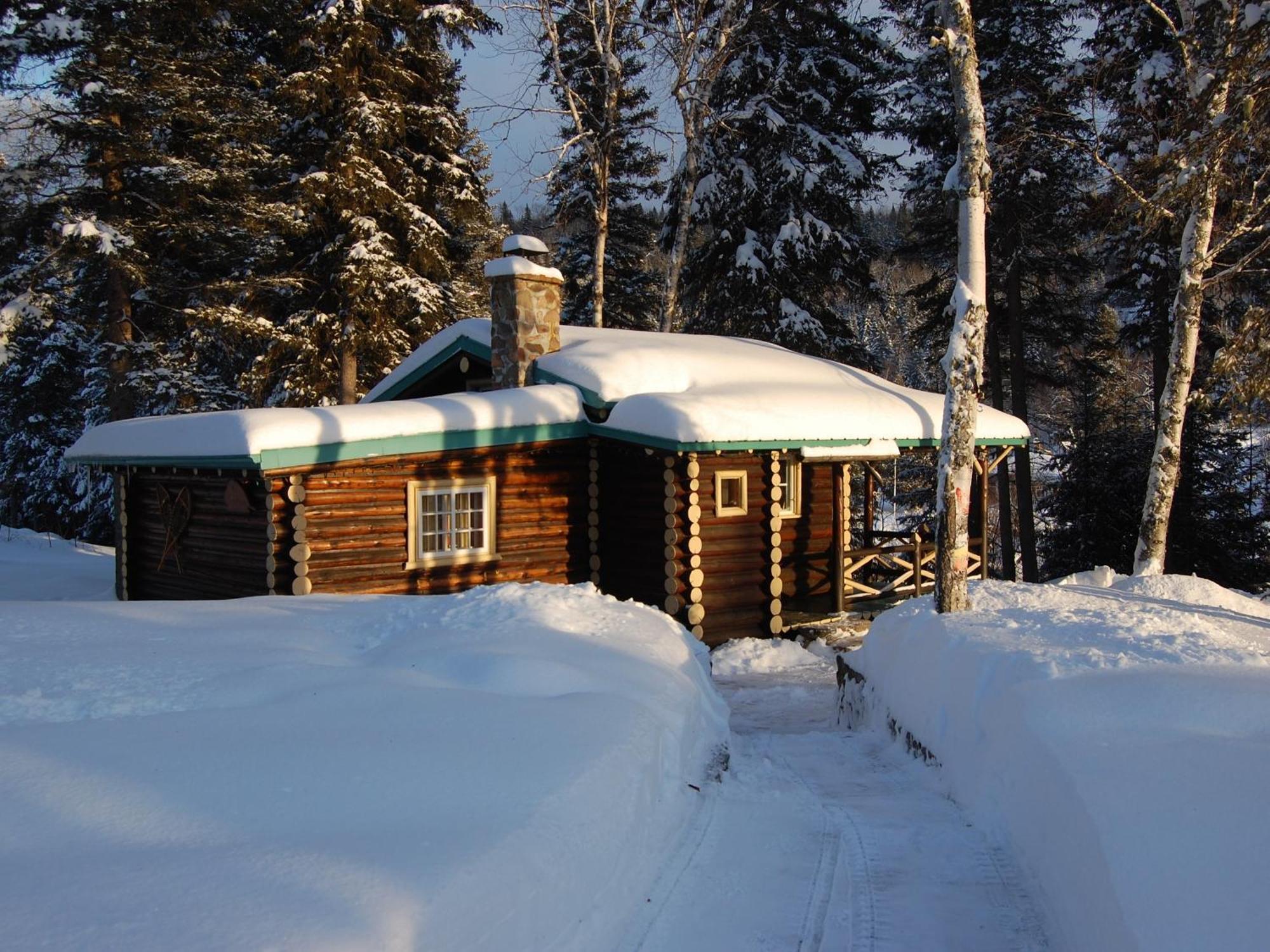 Domaine Le Bostonnais - Le Village En Bois Rond La Tuque Camera foto